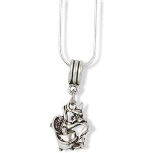 Witch with Brew Necklace Cauldron Pendant Jewelry